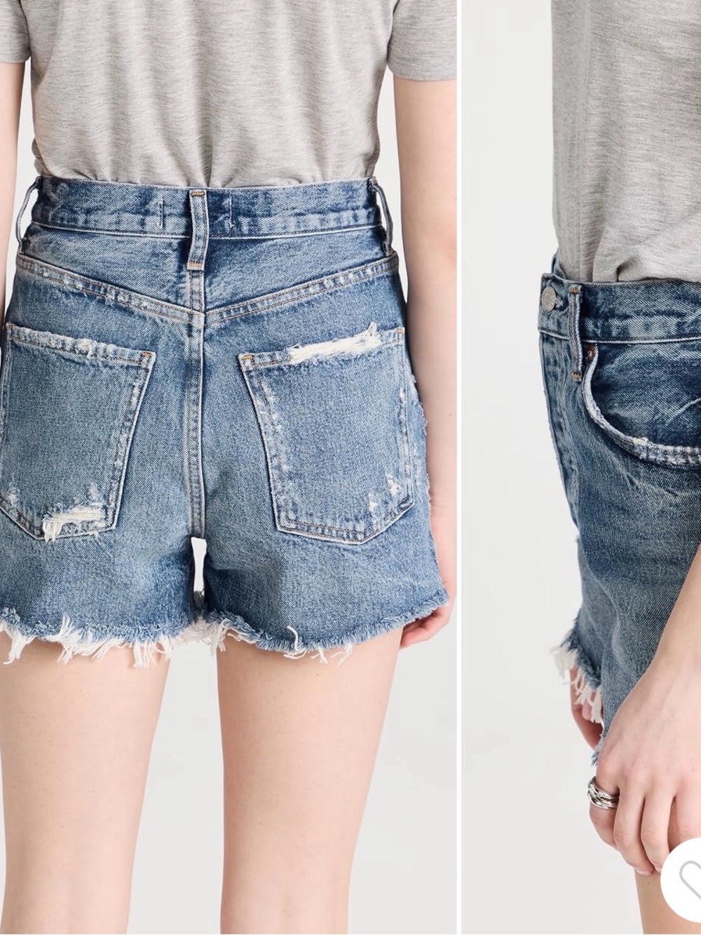 AGOLDE Dee High Rise Denim Shorts — Size 27 - Picture 2 of 8